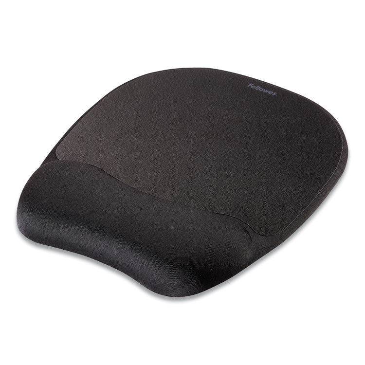 Fellowes - Memory Foam Mouse Pad with Wrist Rest, 7.93 x 9.25, Black