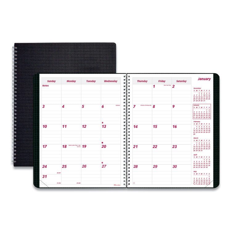 Brownline - DuraFlex 14-Month Planner, 8.88 x 7.13, Black Cover, 14-Month (Dec to Jan): 2023 to 2025