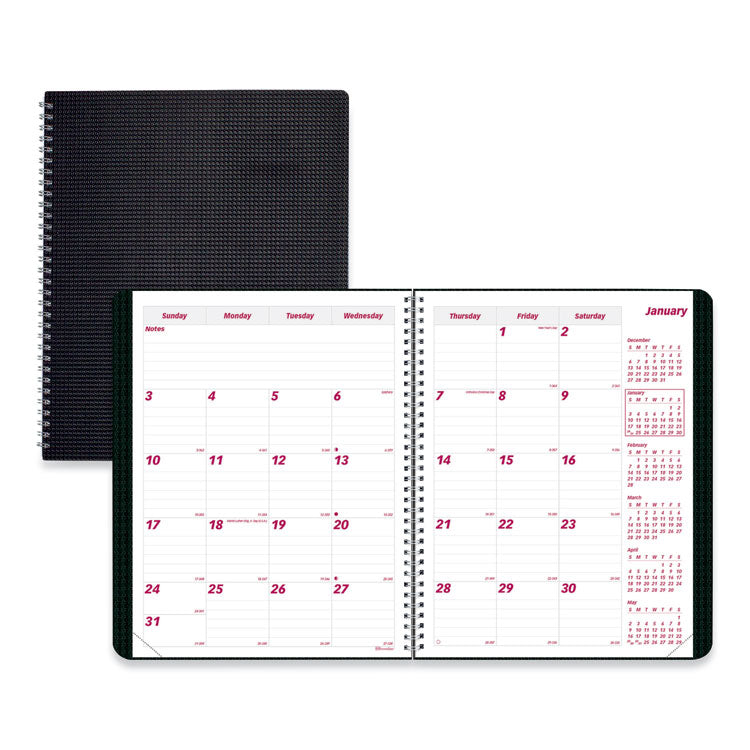 Brownline - DuraFlex 14-Month Planner, 11 x 8.5, Black Cover, 14-Month (Dec to Jan): 2023 to 2025