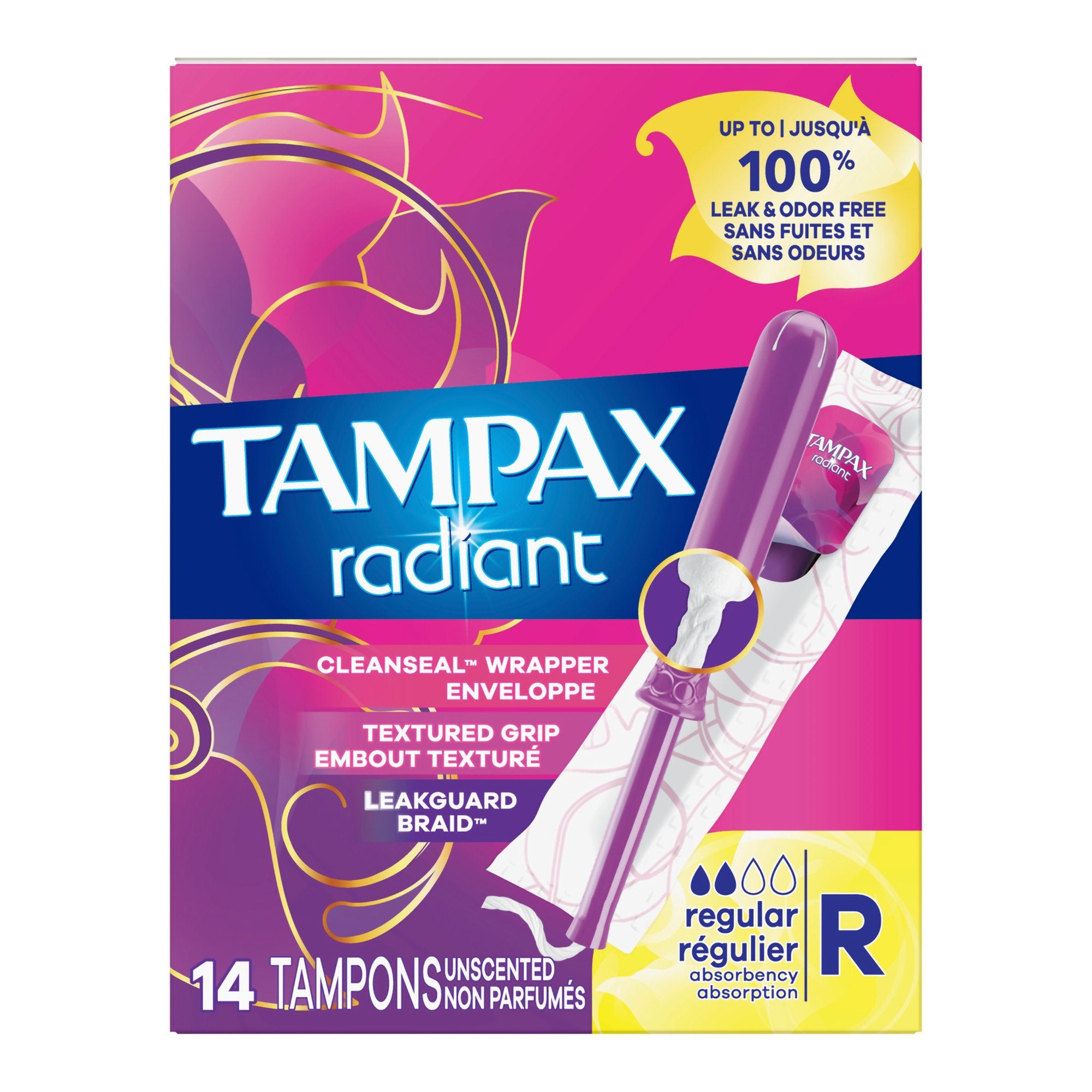Procter & Gamble - Tampon Tampax® Radiant Regular Absorbency Plastic Applicator Individually Wrapped [1/BX]