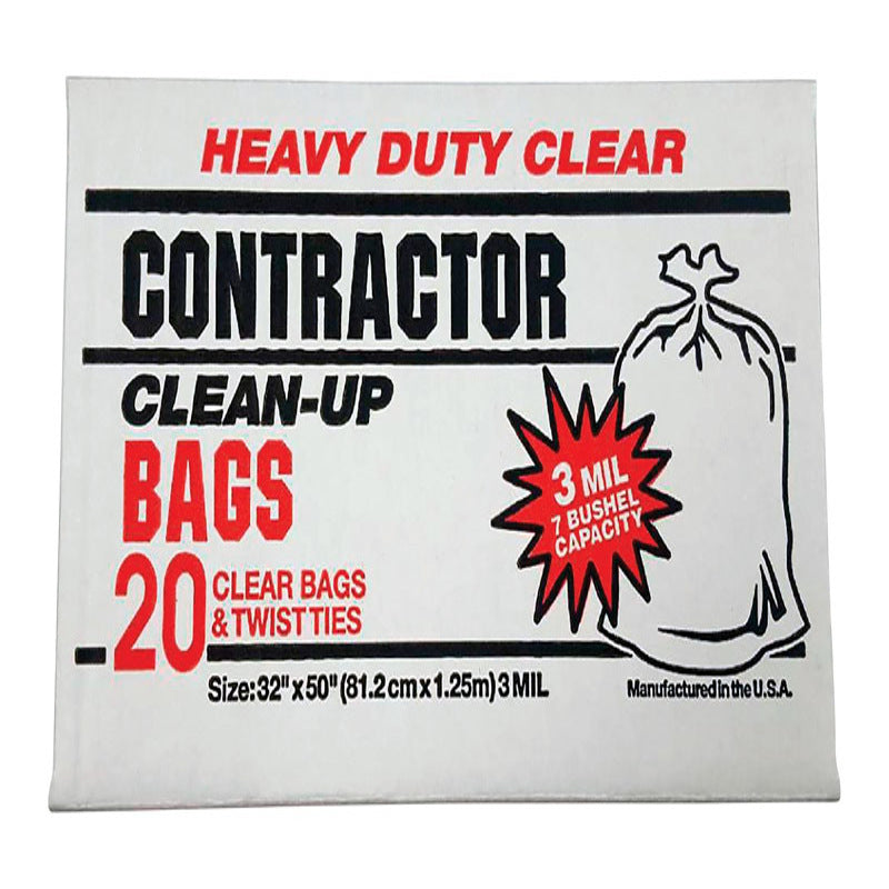 PRIMROSE PLASTICS - Primrose Plastics 42 gal Contractor Bags Twist Tie 20 pk 3 mil