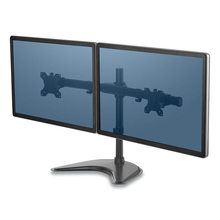 Fellowes - Professional Series Freestanding Dual Horizontal Monitor Arm, For 30" Monitors, 35.75" x 11" x 18.25", Black, Supports 17 lb