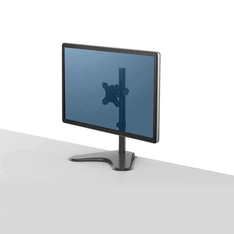 Fellowes - Professional Series Single Freestanding Monitor Arm, For 32" Monitors, 11" x 15.4" x 18.3", Black, Supports 17 lb