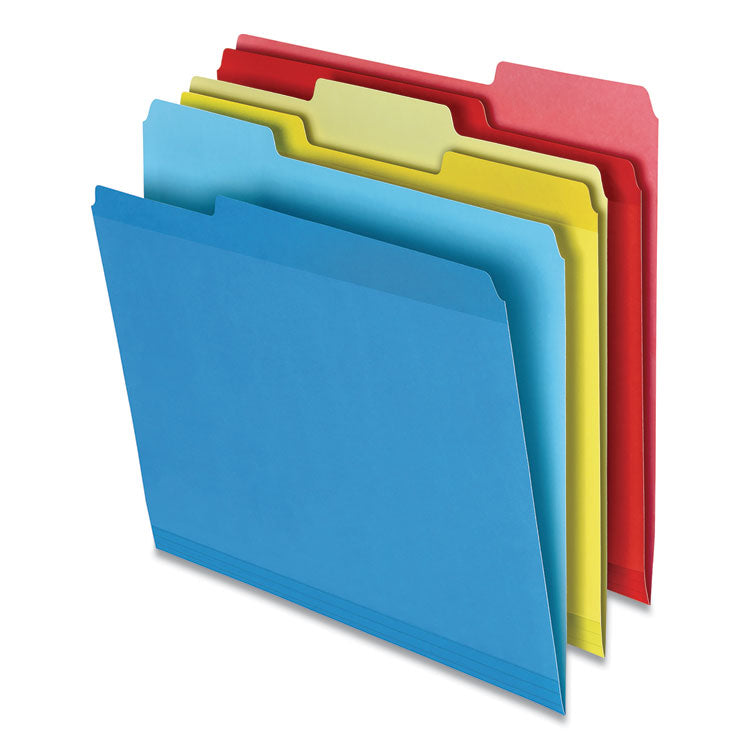 Pendaflex - Poly Reinforced File Folder, 1/3-Cut Tabs: Assorted, Letter Size, Assorted Colors, 100/Pack