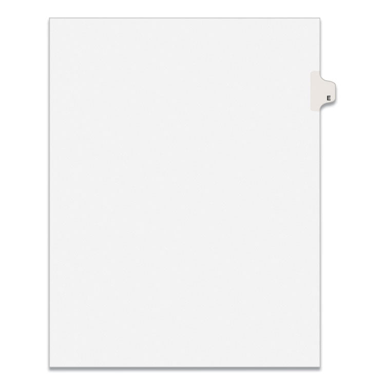 Avery - Preprinted Legal Exhibit Side Tab Index Dividers, Avery Style, 26-Tab, E, 11 x 8.5, White, 25/Pack, (1405)