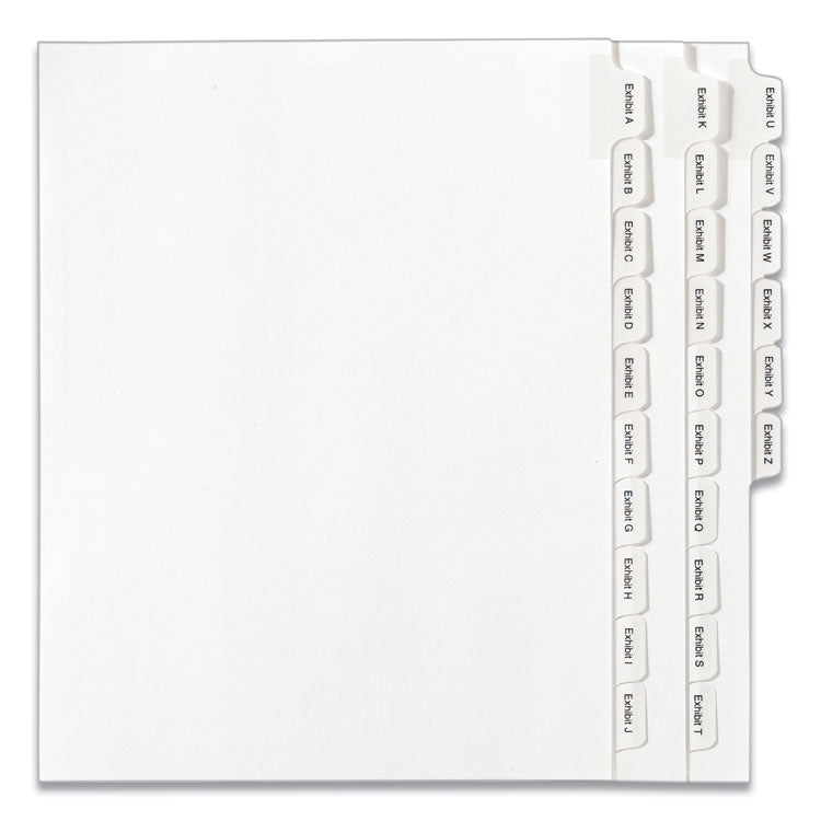 Avery - Preprinted Legal Exhibit Side Tab Index Dividers, Allstate Style, 26-Tab, Exhibit A to Exhibit Z, 11 x 8.5, White, 1 Set