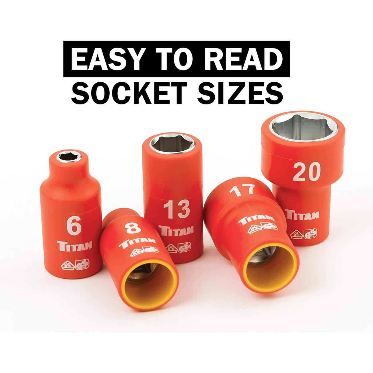 Titan Metric 3/8" Drive VDE Insulated Socket Set (19-Piece Set)