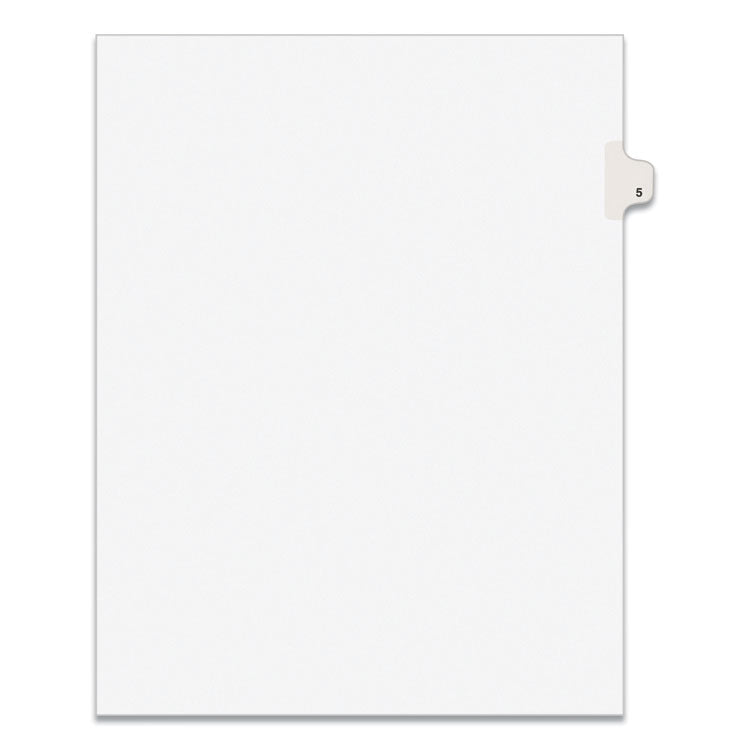 Avery - Preprinted Legal Exhibit Side Tab Index Dividers, Avery Style, 10-Tab, 5, 11 x 8.5, White, 25/Pack