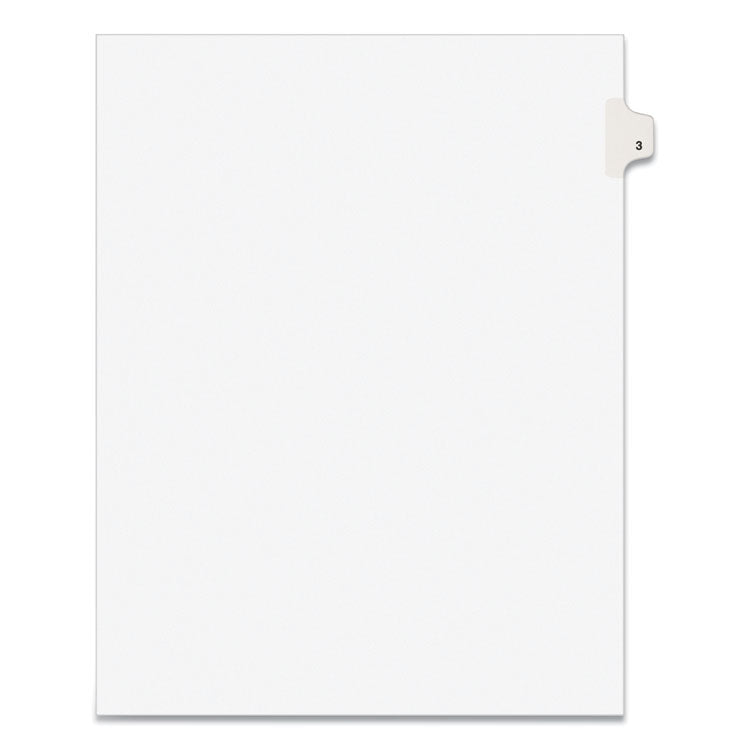 Avery - Preprinted Legal Exhibit Side Tab Index Dividers, Avery Style, 10-Tab, 3, 11 x 8.5, White, 25/Pack