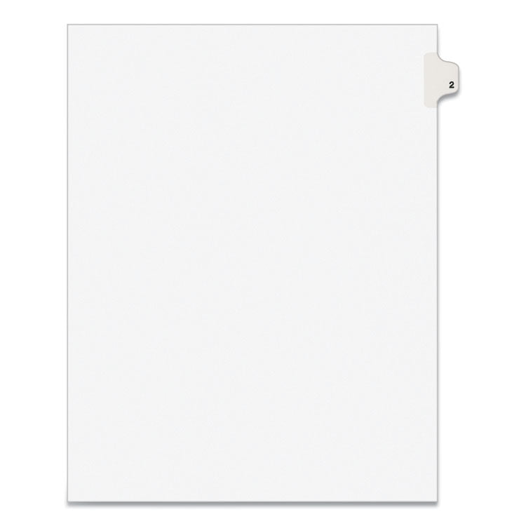 Avery - Preprinted Legal Exhibit Side Tab Index Dividers, Avery Style, 10-Tab, 2, 11 x 8.5, White, 25/Pack