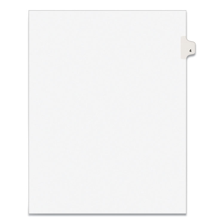 Avery - Preprinted Legal Exhibit Side Tab Index Dividers, Avery Style, 10-Tab, 4, 11 x 8.5, White, 25/Pack