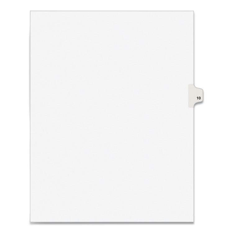 Avery - Preprinted Legal Exhibit Side Tab Index Dividers, Avery Style, 10-Tab, 10, 11 x 8.5, White, 25/Pack