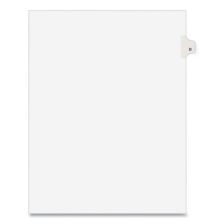 Avery - Preprinted Legal Exhibit Side Tab Index Dividers, Avery Style, 26-Tab, D, 11 x 8.5, White, 25/Pack, (1404)