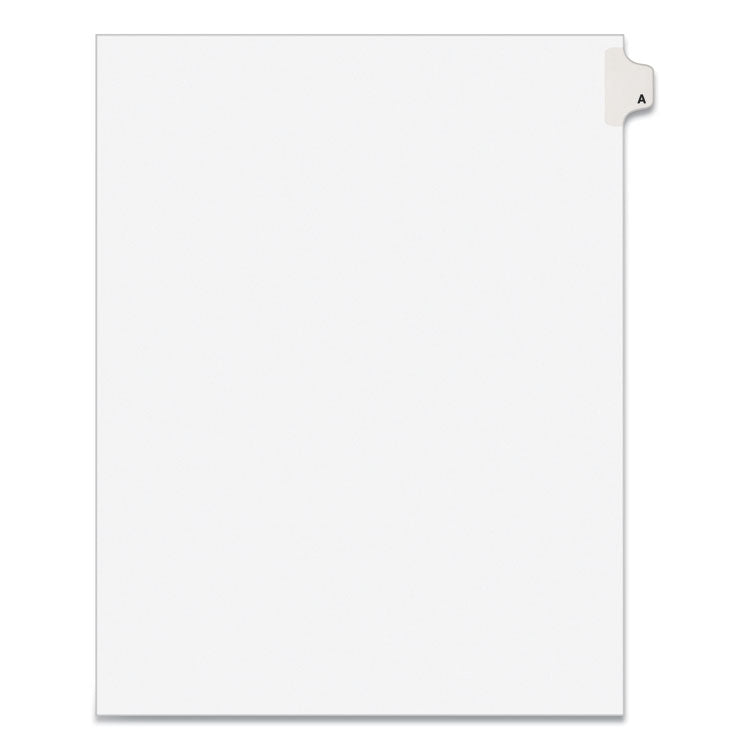 Avery - Preprinted Legal Exhibit Side Tab Index Dividers, Avery Style, 26-Tab, A, 11 x 8.5, White, 25/Pack, (1401)