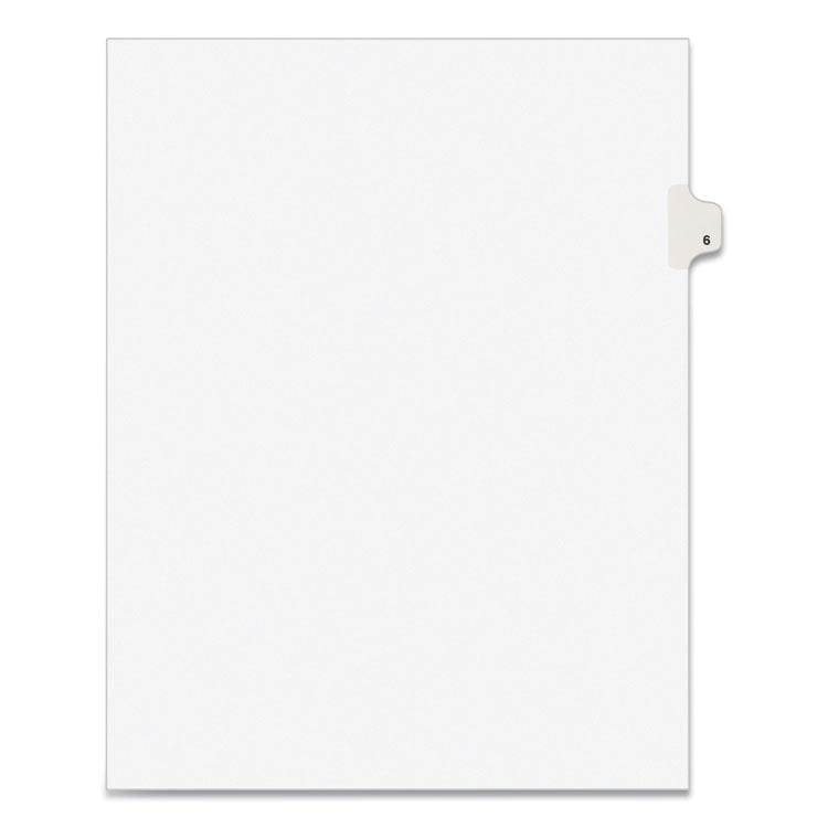 Avery - Preprinted Legal Exhibit Side Tab Index Dividers, Avery Style, 10-Tab, 6, 11 x 8.5, White, 25/Pack