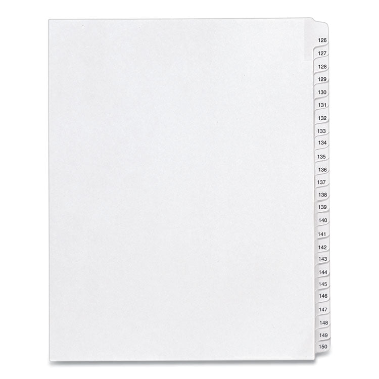 Avery - Preprinted Legal Exhibit Side Tab Index Dividers, Allstate Style, 25-Tab, 126 to 150, 11 x 8.5, White, 1 Set, (1706)