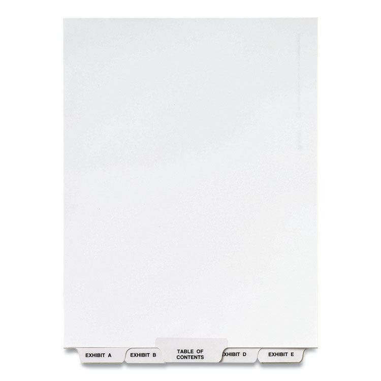 Avery - Preprinted Legal Exhibit Bottom Tab Index Dividers, Avery Style, 27-Tab, Exhibit A to Exhibit Z, 11 x 8.5, White, 1 Set