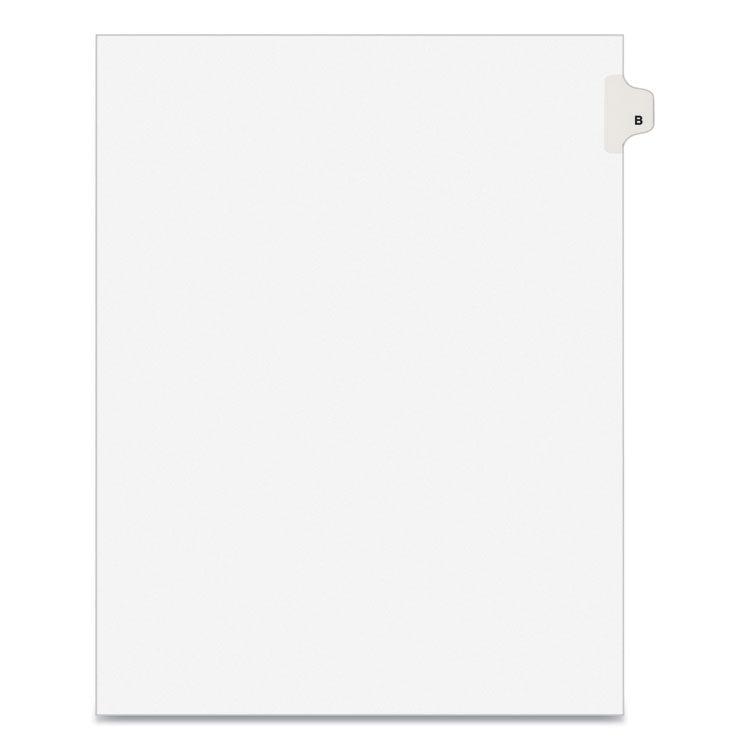 Avery - Preprinted Legal Exhibit Side Tab Index Dividers, Avery Style, 26-Tab, B, 11 x 8.5, White, 25/Pack, (1402)