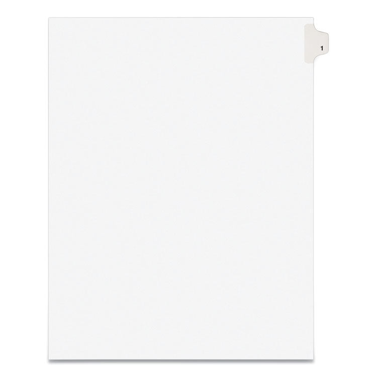 Avery - Preprinted Legal Exhibit Side Tab Index Dividers, Avery Style, 10-Tab, 1, 11 x 8.5, White, 25/Pack