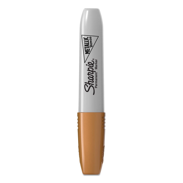 Sharpie - Metallic Chisel Tip Permanent Marker, Medium Chisel Tip, Bronze, Dozen