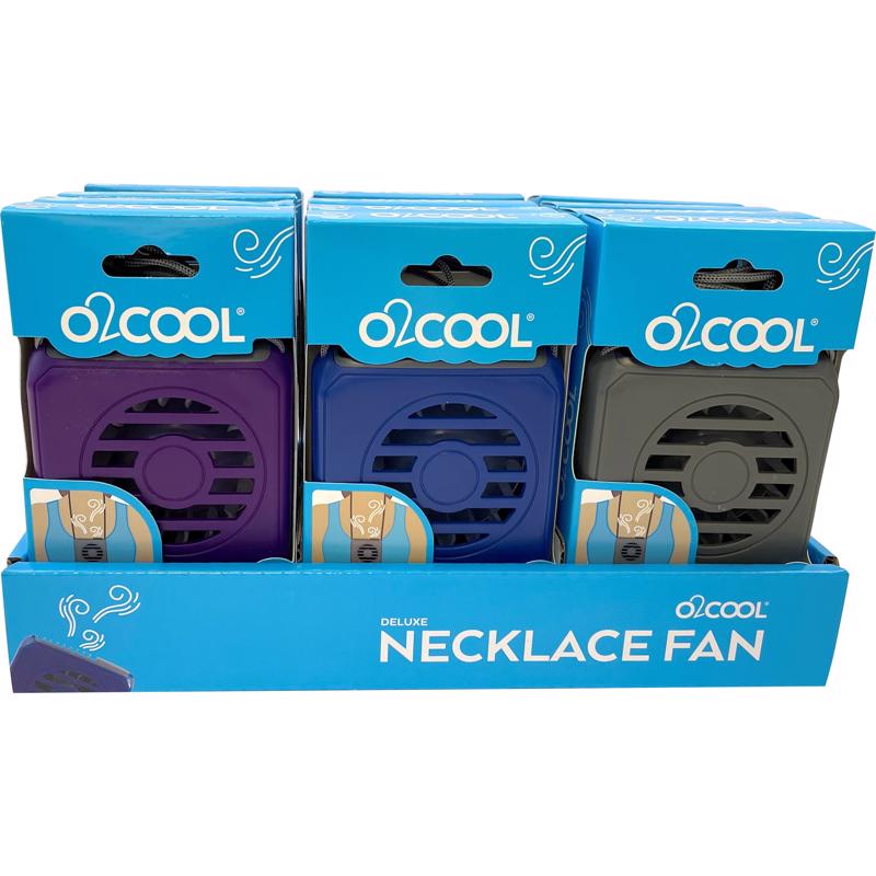 O2COOL - O2Cool Deluxe Necklace 6.69 in. H X 2.5 in. D 1 speed Personal Fan - Case of 12