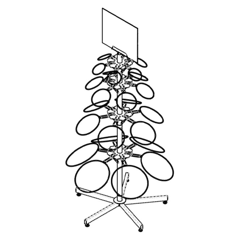 BLOEM - 33 in. H X 29 in. W X 11.5 in. D Black Metal Rack