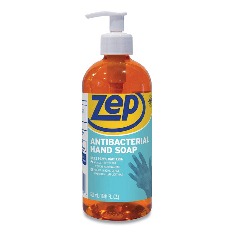 Zep - Antibacterial Hand Soap, Floral, 16.9 oz Bottle, 12/Carton