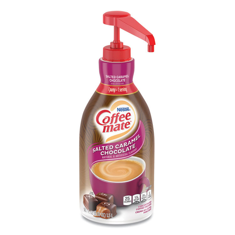 Coffee mate - Liquid Creamer Pump Bottle, Salted Caramel Chocolate, 1.5 Liter