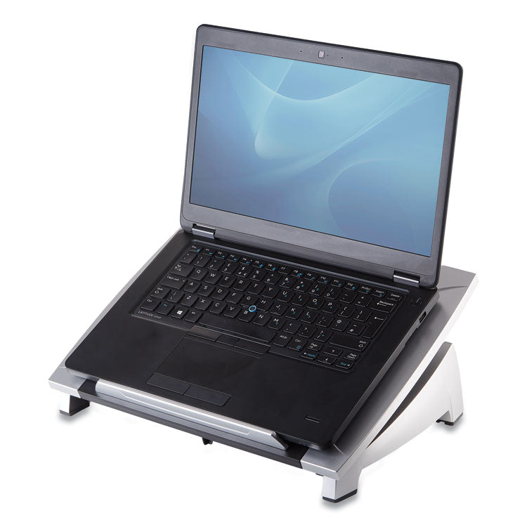 Fellowes - Office Suites Laptop Riser, 15.13" x 11.38" x 4.5" to 6.5", Black/Silver, Supports 10 lbs