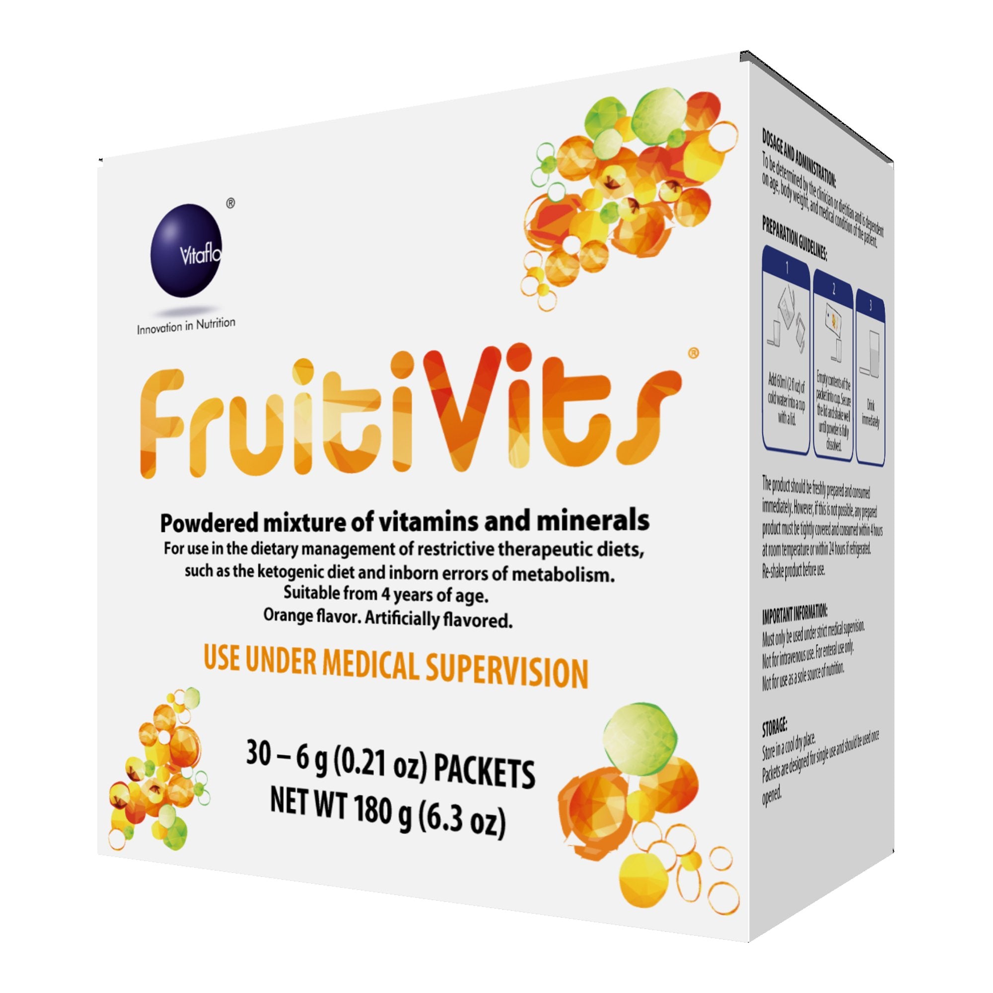 Vitaflo USA LLC - Oral Supplement FruitiVits® Orange Flavor Powder 6 Gram Individual Packet [30/BX]