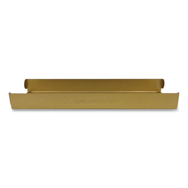 CONTROLTEK - Metal Coin Tray, Quarters, Stackable, 3.5 x 10 x 1.75, Orange