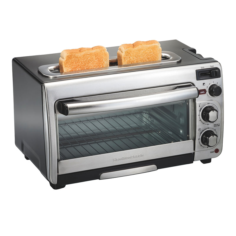 HAMILTON BEACH - Hamilton Beach Metal Black/Silver 2 slot Toaster Oven 12 in. H X 17.8 in. W X 10.2 in. D