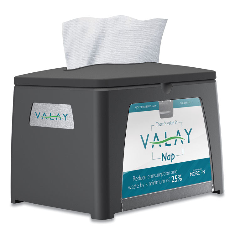 Morcon Tissue - Valay Table Top Napkin Dispenser, 6.5 x 8.4 x 6.3, Black