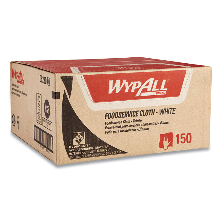 WypAll - X80 Foodservice Towel, Kimfresh Antimicrobial Hydroknit, 12.5 x 23.5, White/Blue Stripe, 150/Carton