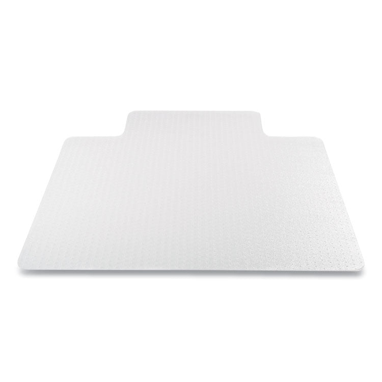 deflecto - Antimicrobial Chair Mat, Medium Pile Carpet, 48 x 36, Lipped, Clear