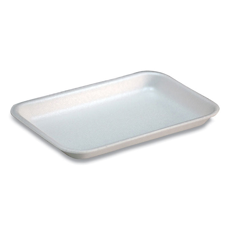 Pactiv Evergreen - Supermarket Tray,  #17S, 8.3 x 4.8 x 0.65, White, Foam, 1,000/Carton