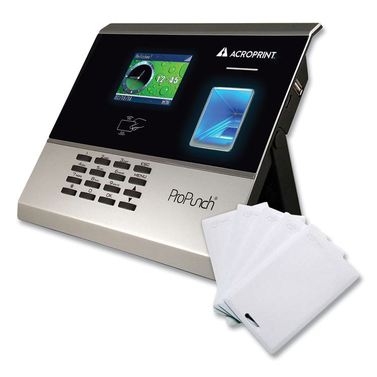 Acroprint - ProPunch Biometric and Proximity Bundle, 50 Employees, Black