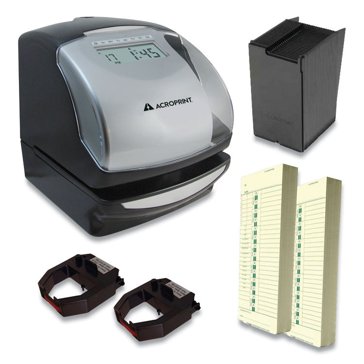 Acroprint - ES900 Time Clock Bundle, Digital Display, Black