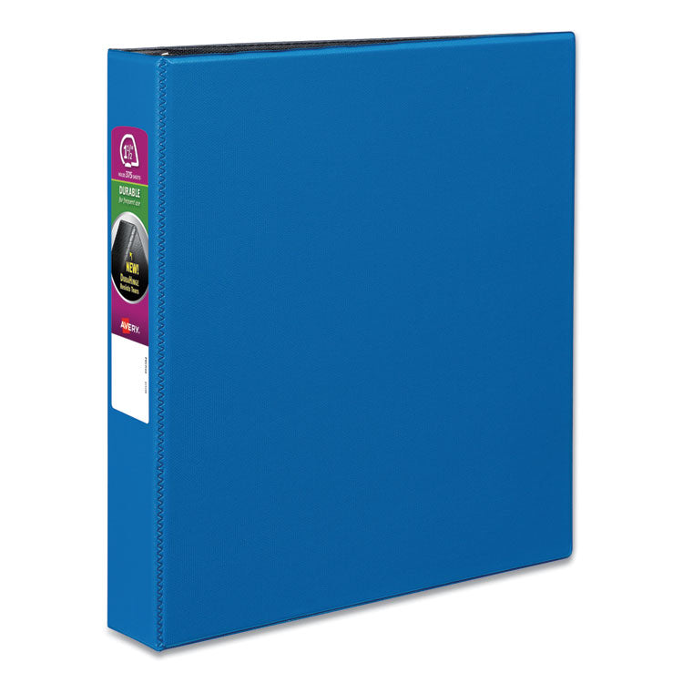 Avery - Durable Non-View Binder with DuraHinge and Slant Rings, 3 Rings, 1.5" Capacity, 11 x 8.5, Blue