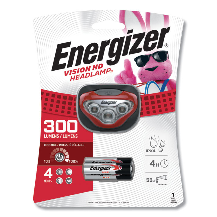 Energizer - LED Headlight, 3 AAA Batteries (Included), Red