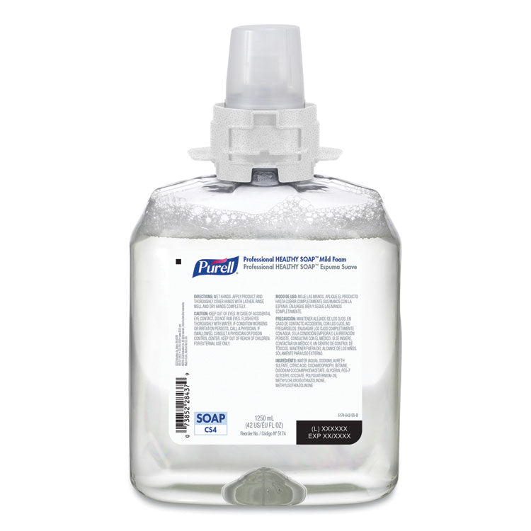 PURELL - Professional HEALTHY SOAP Mild Foam, Fragrance-Free, 1,250 mL, For CS4 Dispensers, 4/Carton