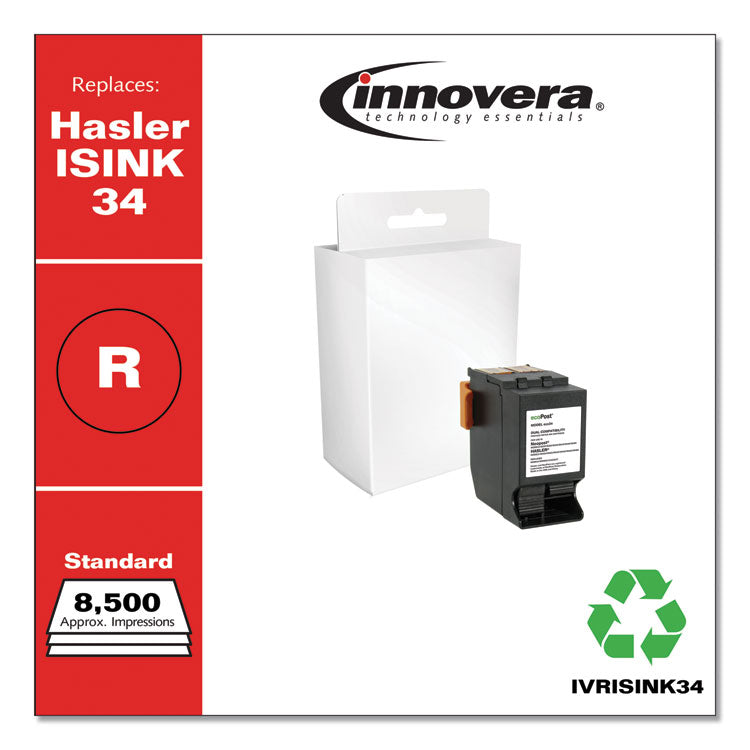 Innovera - Remanufactured Red Postage Meter Ink, Replacement for ISINK34, 8,500 Page-Yield