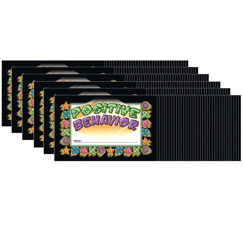 NORTH STAR TEACHER RESOURCES - Positive Behavior Punch Cards, 36 Per Pack, 6 Packs