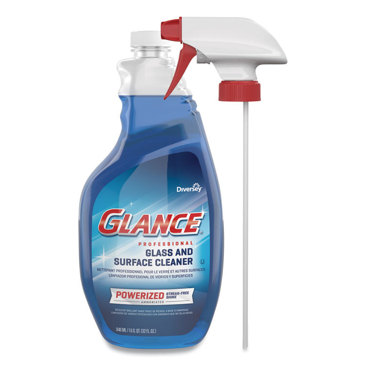 Diversey - Glance Powerized Glass and Surface Cleaner, Liquid, 32 oz, 4/Carton