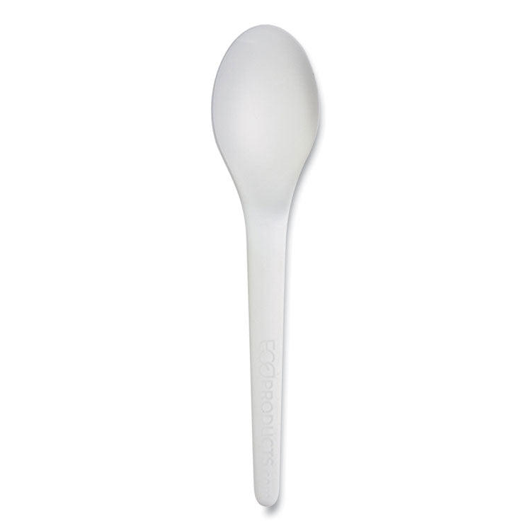 Eco-Products - Plantware Compostable Cutlery, Spoon, 6", White, 1,000/Carton