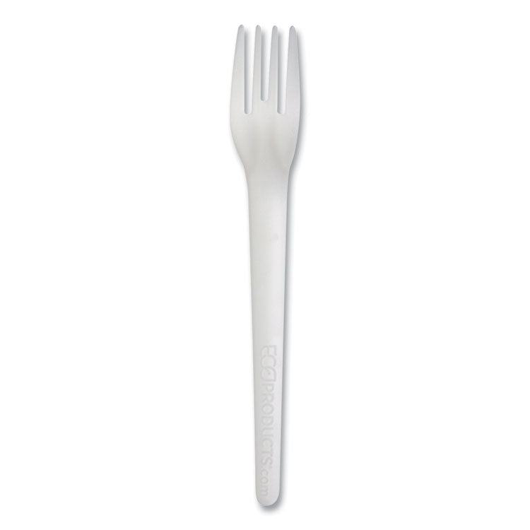 Eco-Products - Plantware Compostable Cutlery, Fork, 6", White, 1,000/Carton