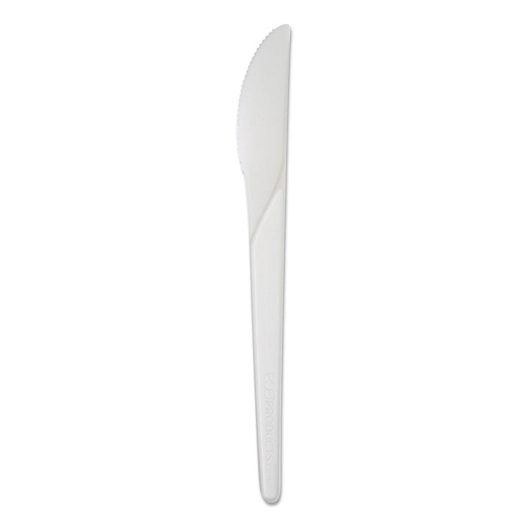 Eco-Products - Plantware Compostable Cutlery, Knife, 6", White, 1,000/Carton