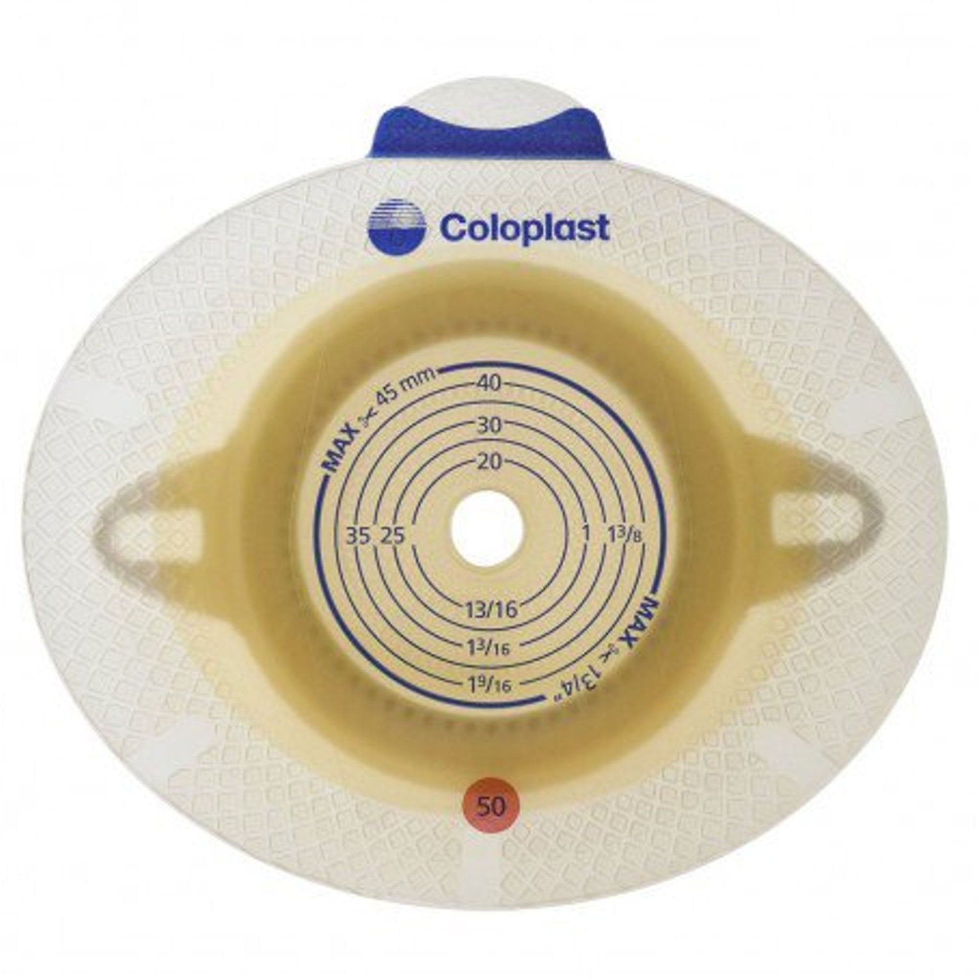 Coloplast - Ostomy Barrier SenSura® Click Trim to Fit, Standard Wear Double Layer Adhesive 40 mm Flange Green Code System 3/8 to 1-3/8 Inch Opening [5/BX]