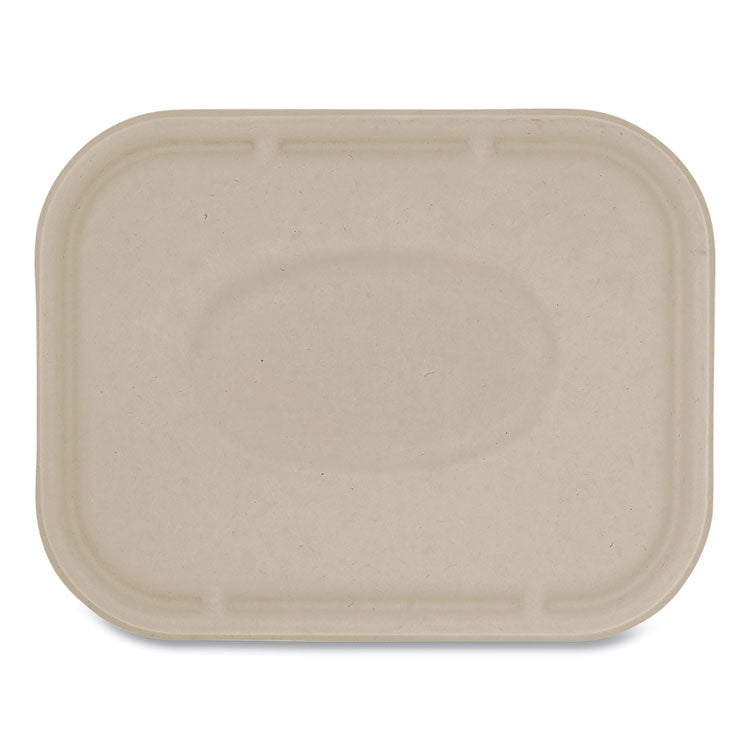 World Centric - Fiber Lids for Fiber Containers, 7.8 x 10.1 x 0.5, Natural, Paper, 400/Carton