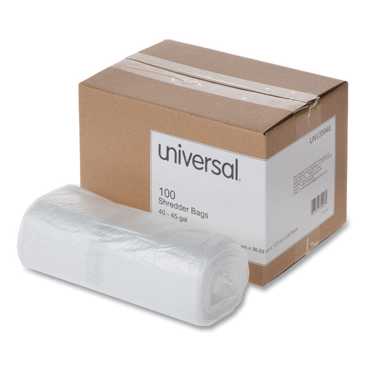 Universal - High-Density Shredder Bags, 40-45 gal Capacity, 100/Box